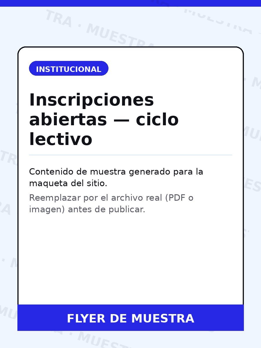 Miniatura de muestra del flyer de Inscripciones abiertas